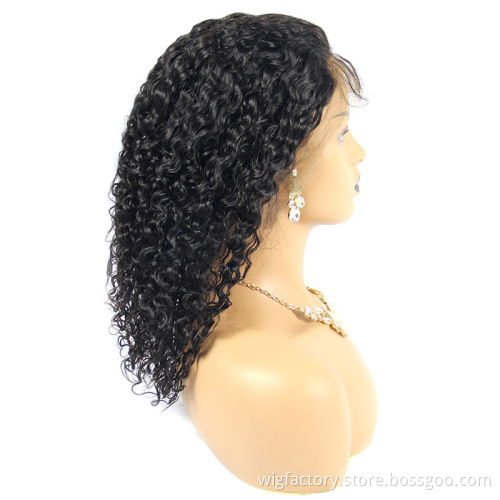 SunkissU pre plucked hairline 360 water wave wig, 150% density water curls human hair wigs